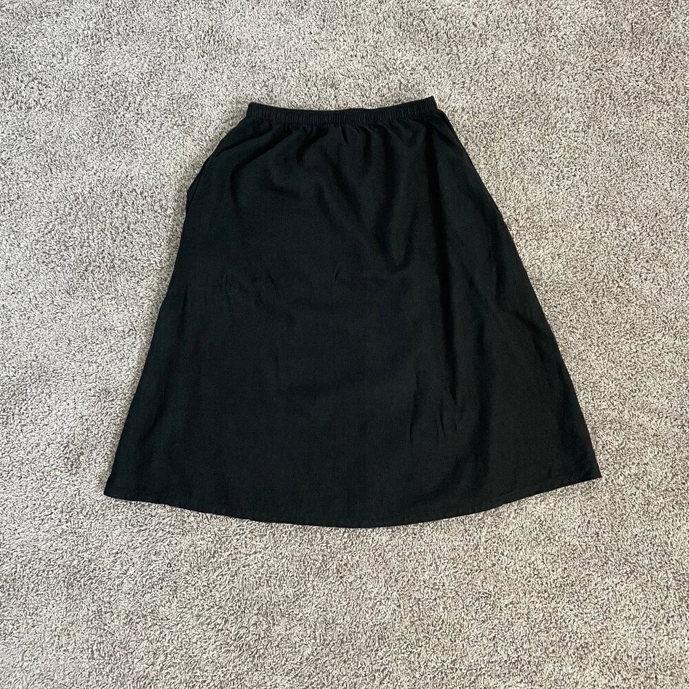 Me and Arrow Black Linen Blend Skirt
